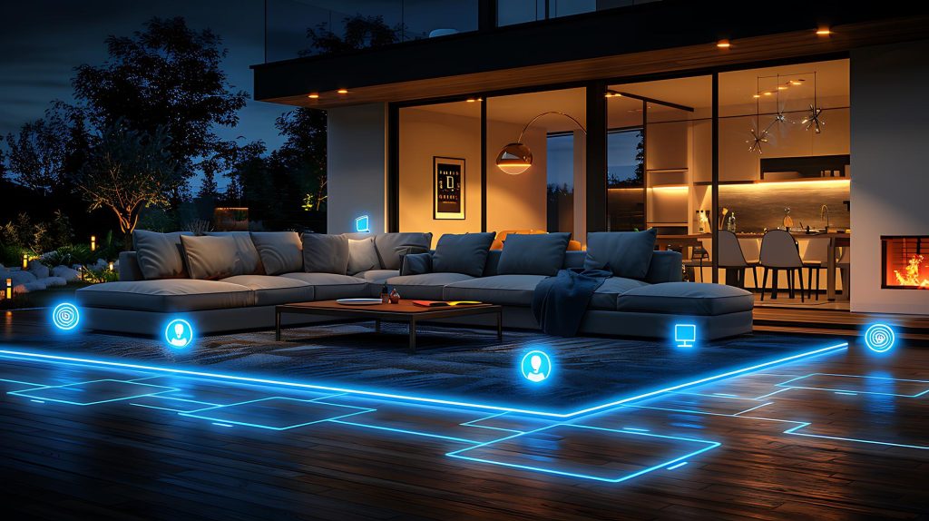 technology smart home with connected devices digital icons glowing house with symbolism 951586 8840 2